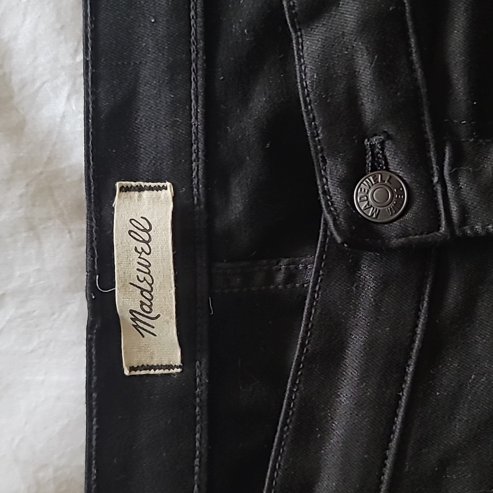 Madewell Cali Demi high rise black bootcut denim.